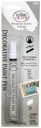 Rust-Oleum 215153 Decorative Paint Pen, Chisel Tip, White